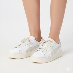 Puma White Platform Sneakers
